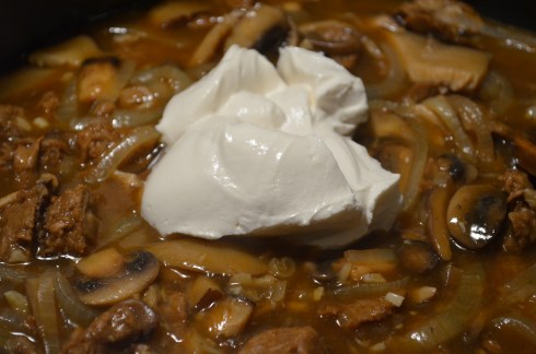 Three Mushroom Stroganoff