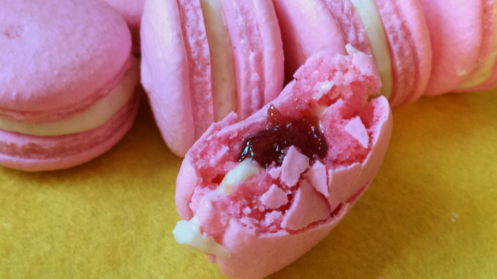 Strawberry Lemonade Macarons