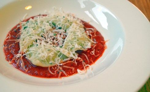 Ravioli with Cashew Spinach Ricotta